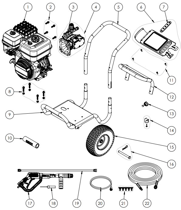 DEWALT61377 psi pressure washer replacement parts